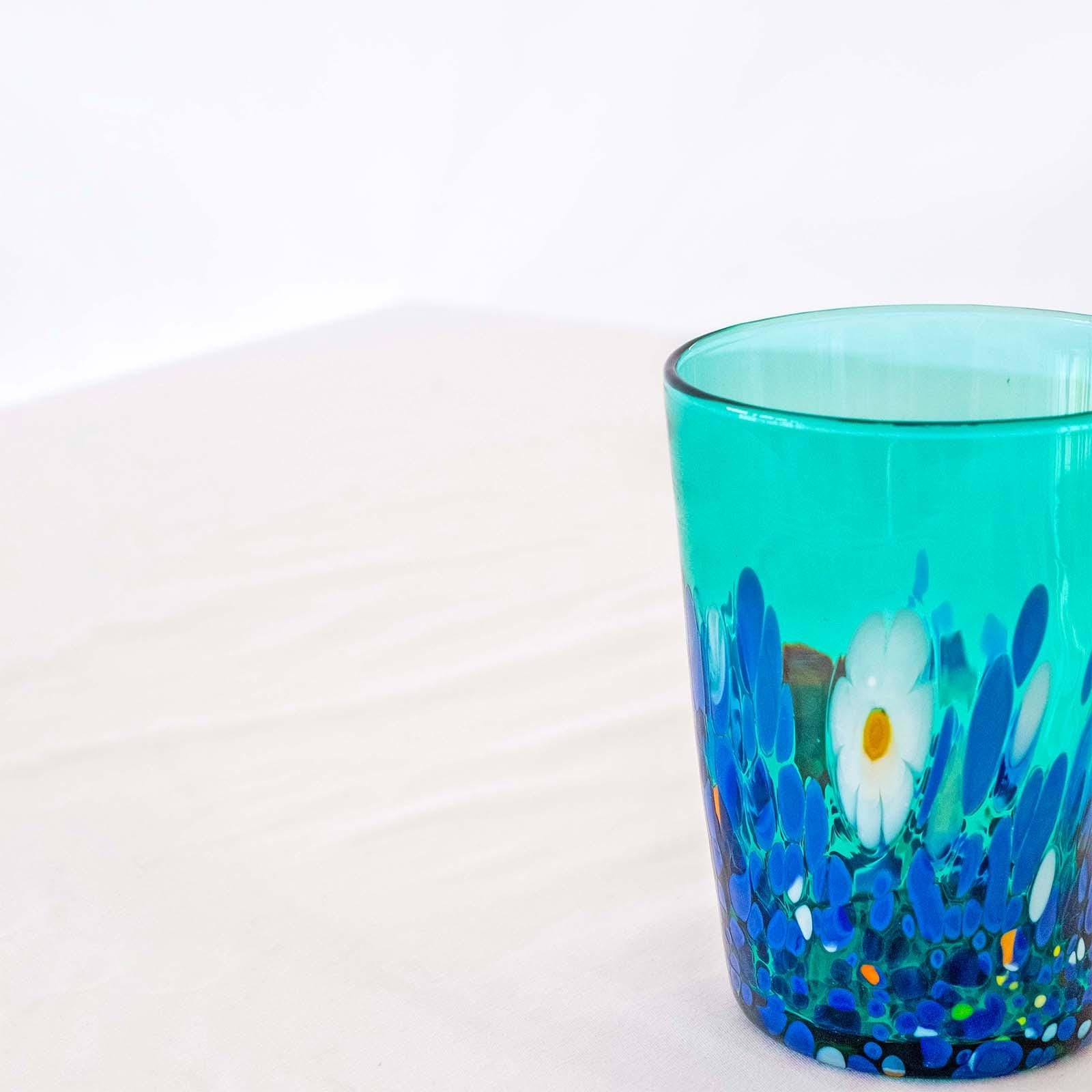 Murano Drinking Glass | Certified Murano Glass | Made in Italy | Water Glass | Collection Smeraldo B2