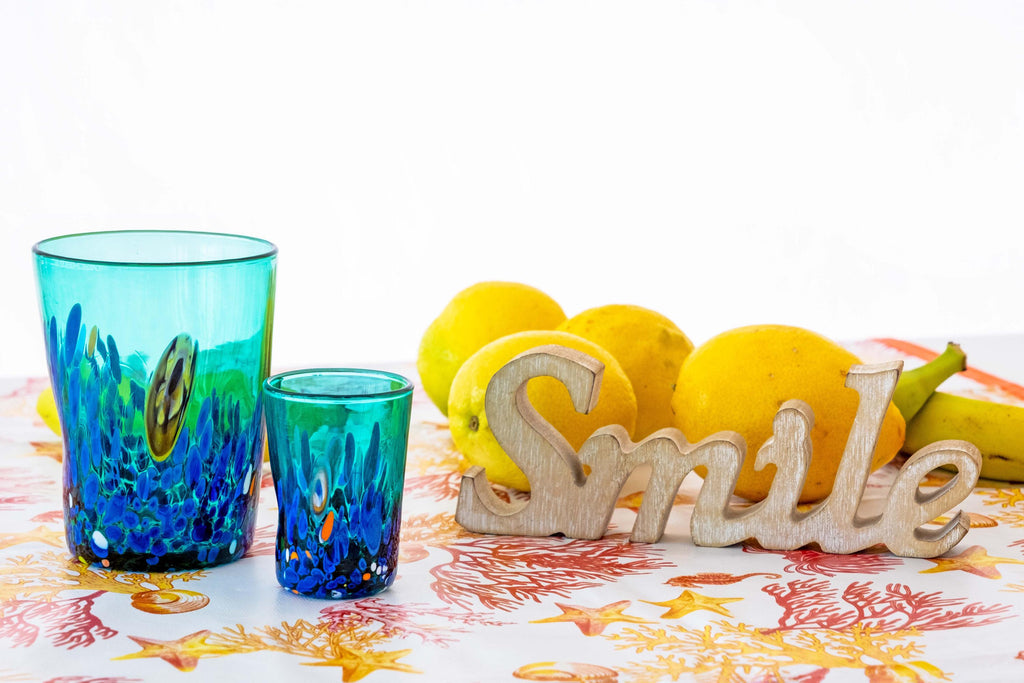 Murano Drinking Glass | Certified Murano Glass | Made in Italy | Water Glass | Collection Smeraldo B2