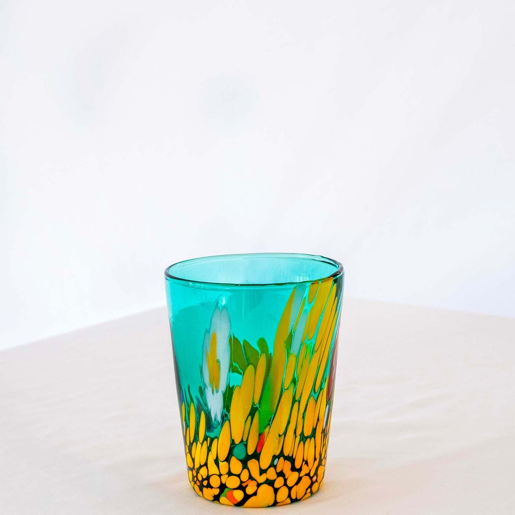 Murano Drinking Glass | Certified Murano Glass | Made in Italy | Water Glass | Collection Smeraldo B2