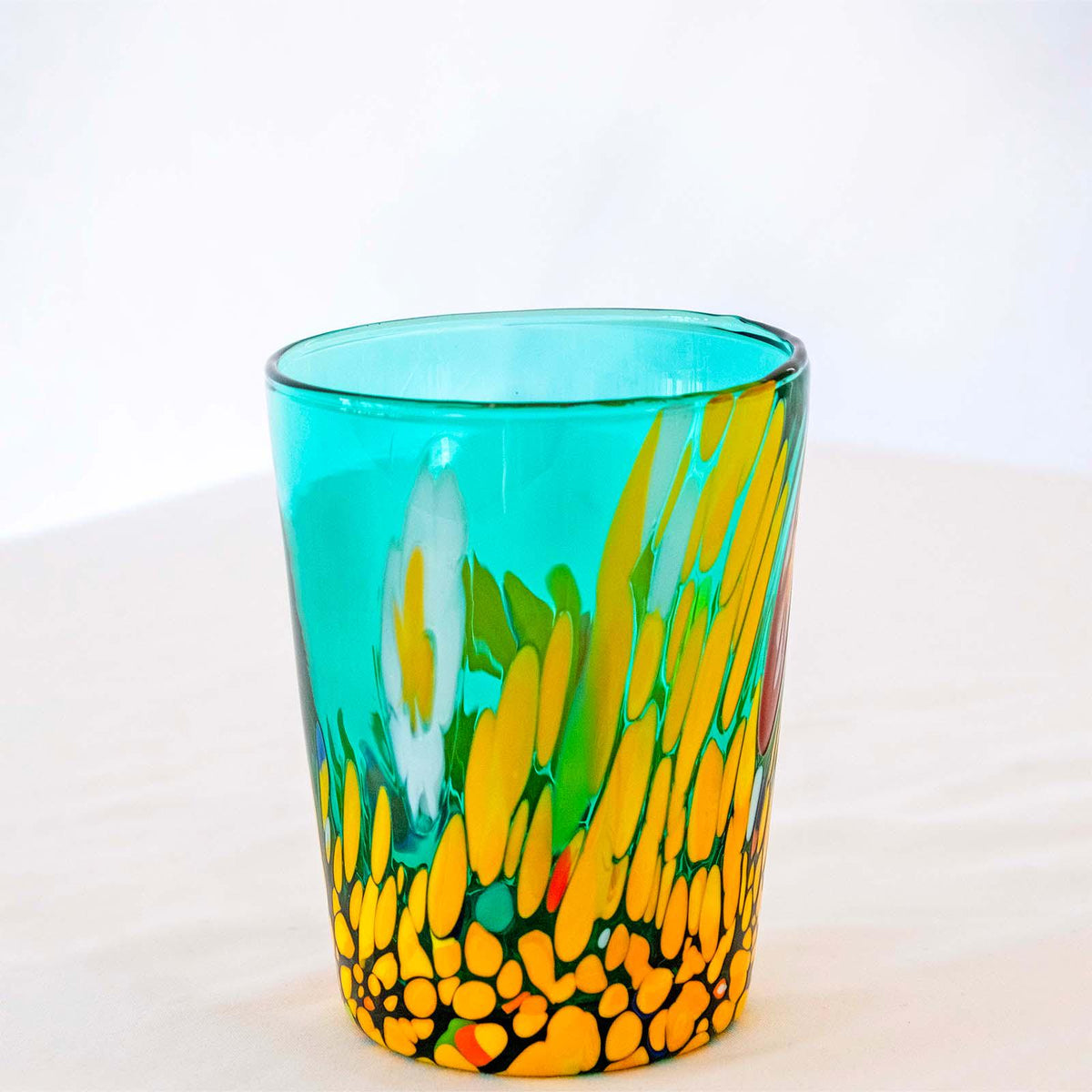Murano Drinking Glass | Certified Murano Glass | Made in Italy | Water Glass | Collection Smeraldo B2
