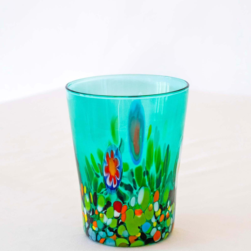 Murano Drinking Glass | Certified Murano Glass | Made in Italy | Water Glass | Collection Smeraldo B2