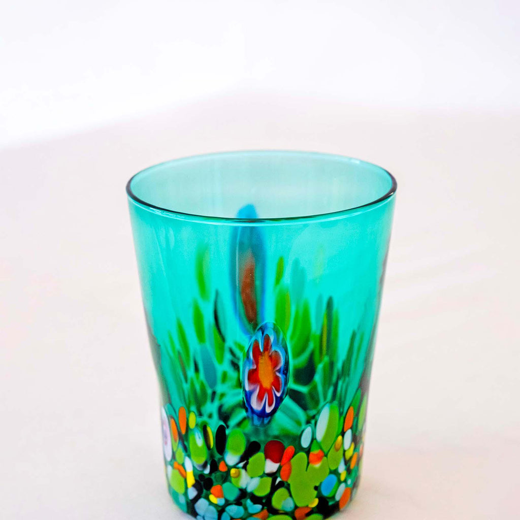 Murano Drinking Glass | Certified Murano Glass | Made in Italy | Water Glass | Collection Smeraldo B2