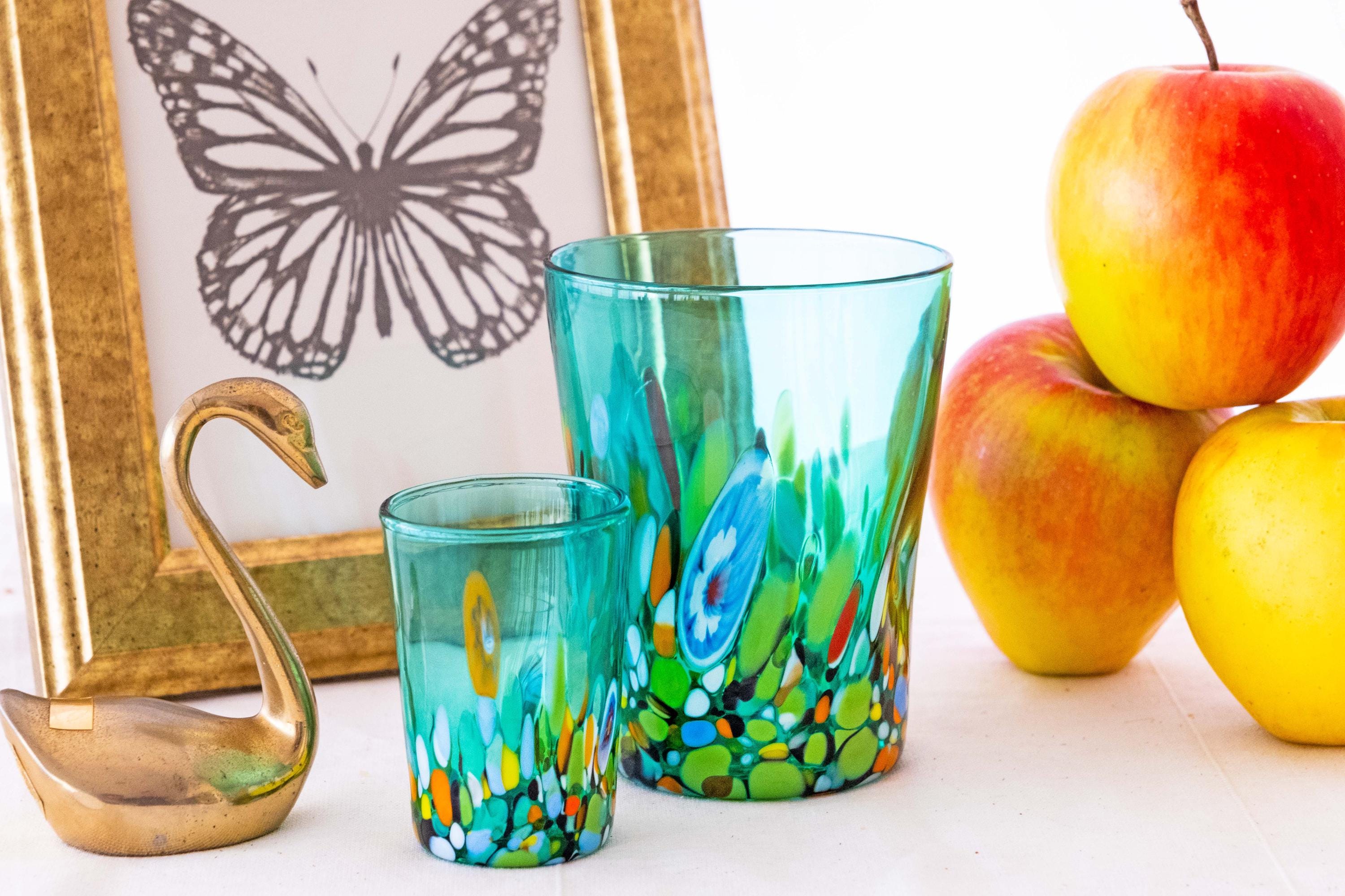 Murano Drinking Glass | Certified Murano Glass | Made in Italy | Water Glass | Collection Smeraldo B2