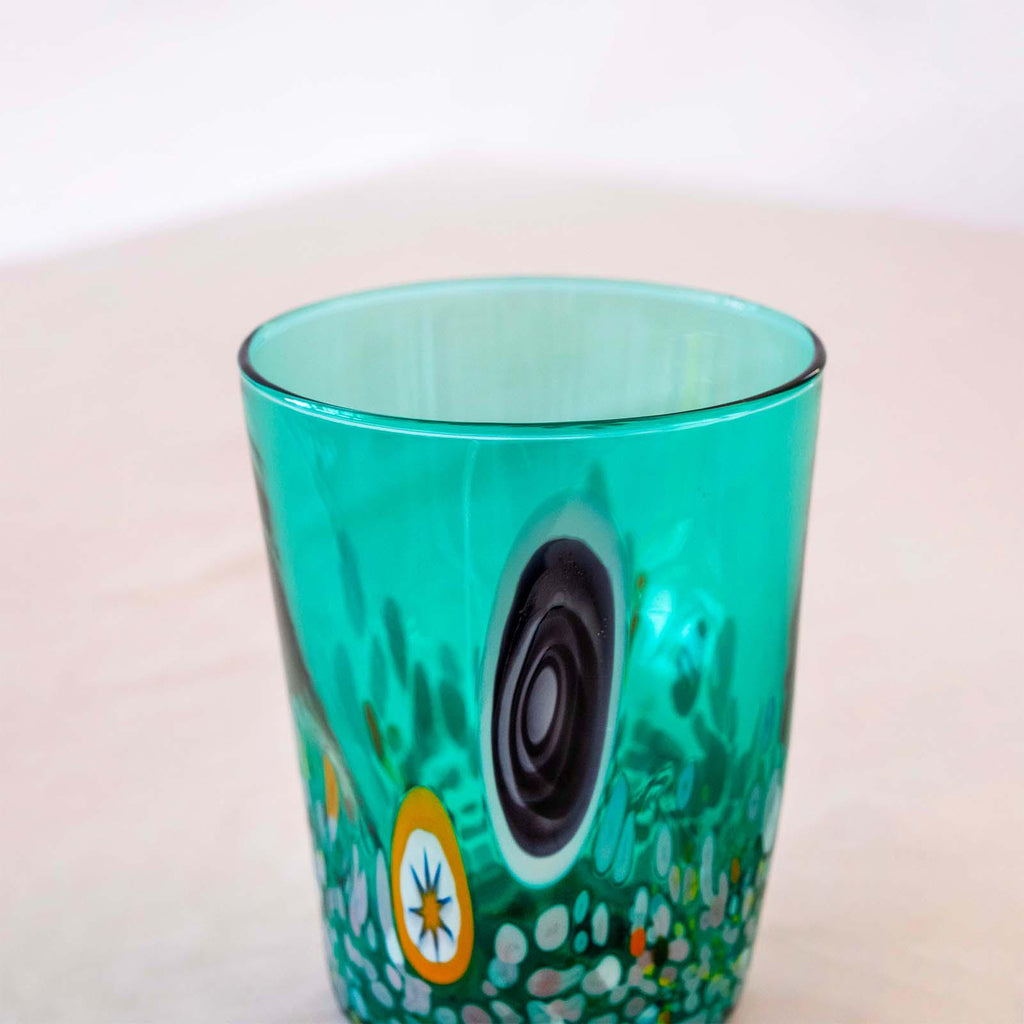 Murano Drinking Glass | Certified Murano Glass | Made in Italy | Water Glass | Collection Smeraldo B2