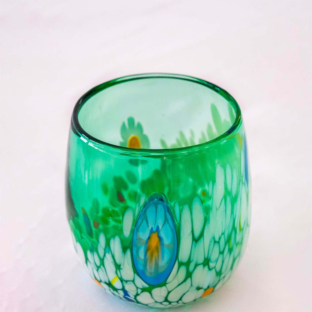Murano Drinking Glass | Certified Murano Glass | Made in Italy | Water Glass | Collection Smeraldo B12