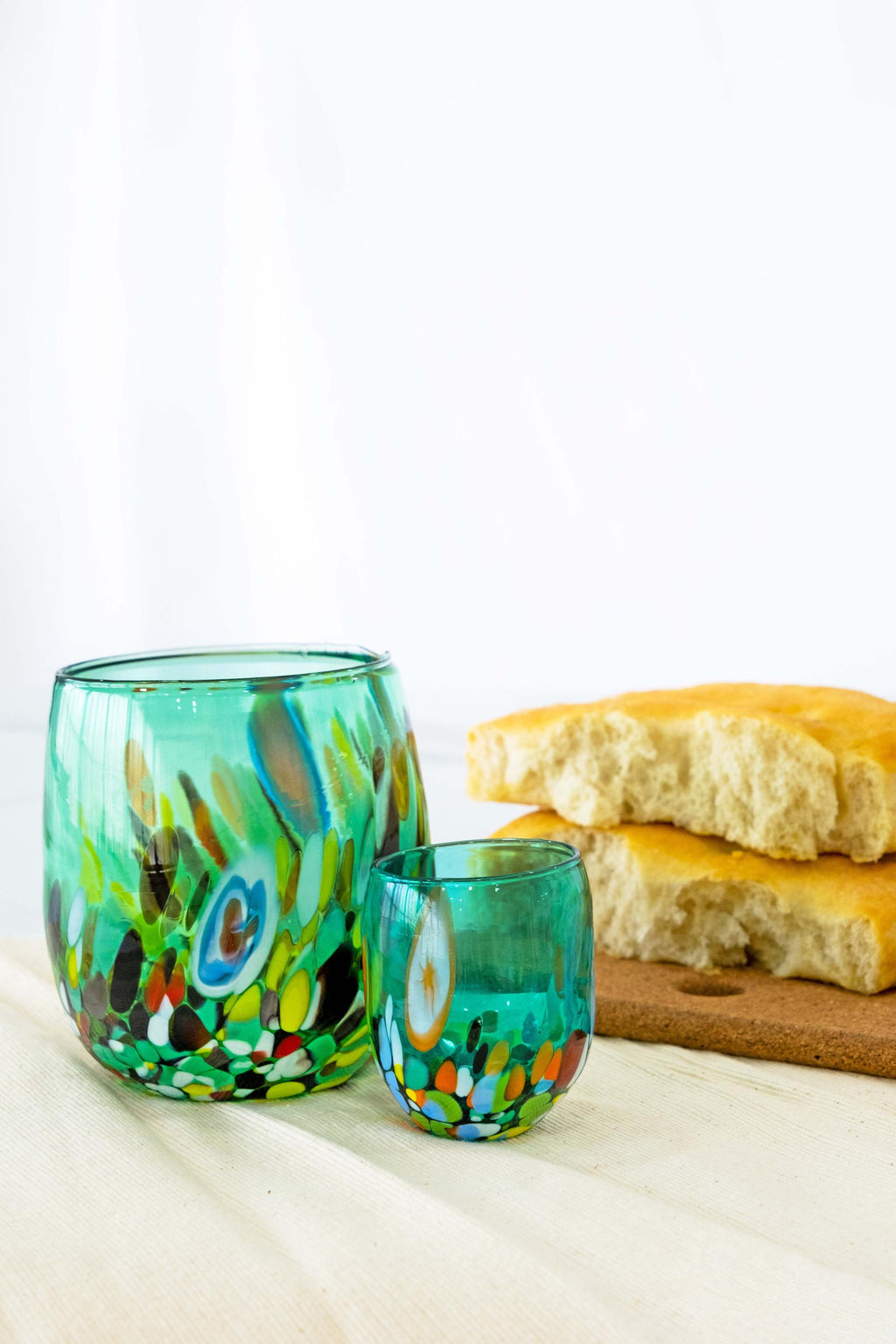 Murano Drinking Glass | Certified Murano Glass | Made in Italy | Water Glass | Collection Smeraldo B12
