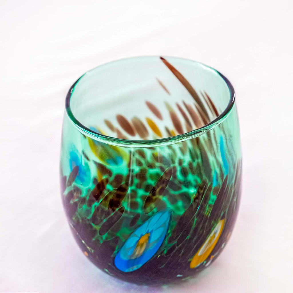 Murano Drinking Glass | Certified Murano Glass | Made in Italy | Water Glass | Collection Smeraldo B12