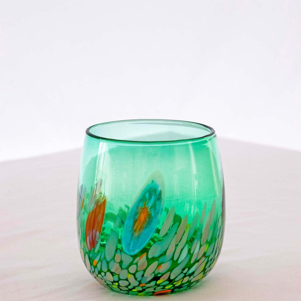 Murano Drinking Glass | Certified Murano Glass | Made in Italy | Water Glass | Collection Smeraldo B12