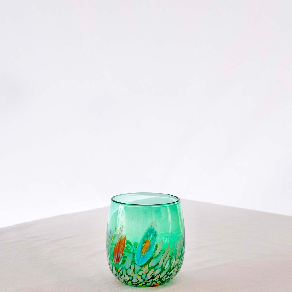 Murano Drinking Glass | Certified Murano Glass | Made in Italy | Water Glass | Collection Smeraldo B12