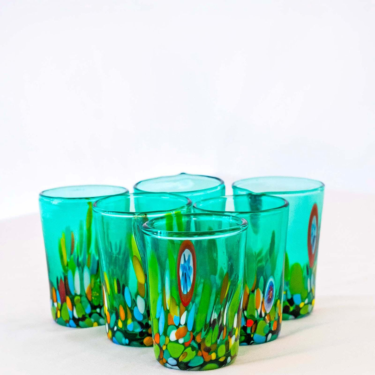 Murano Shot Glass | Certified Murano Glass | Made in Italy | Italian Liqueur Glass | Collection Smeraldo B2