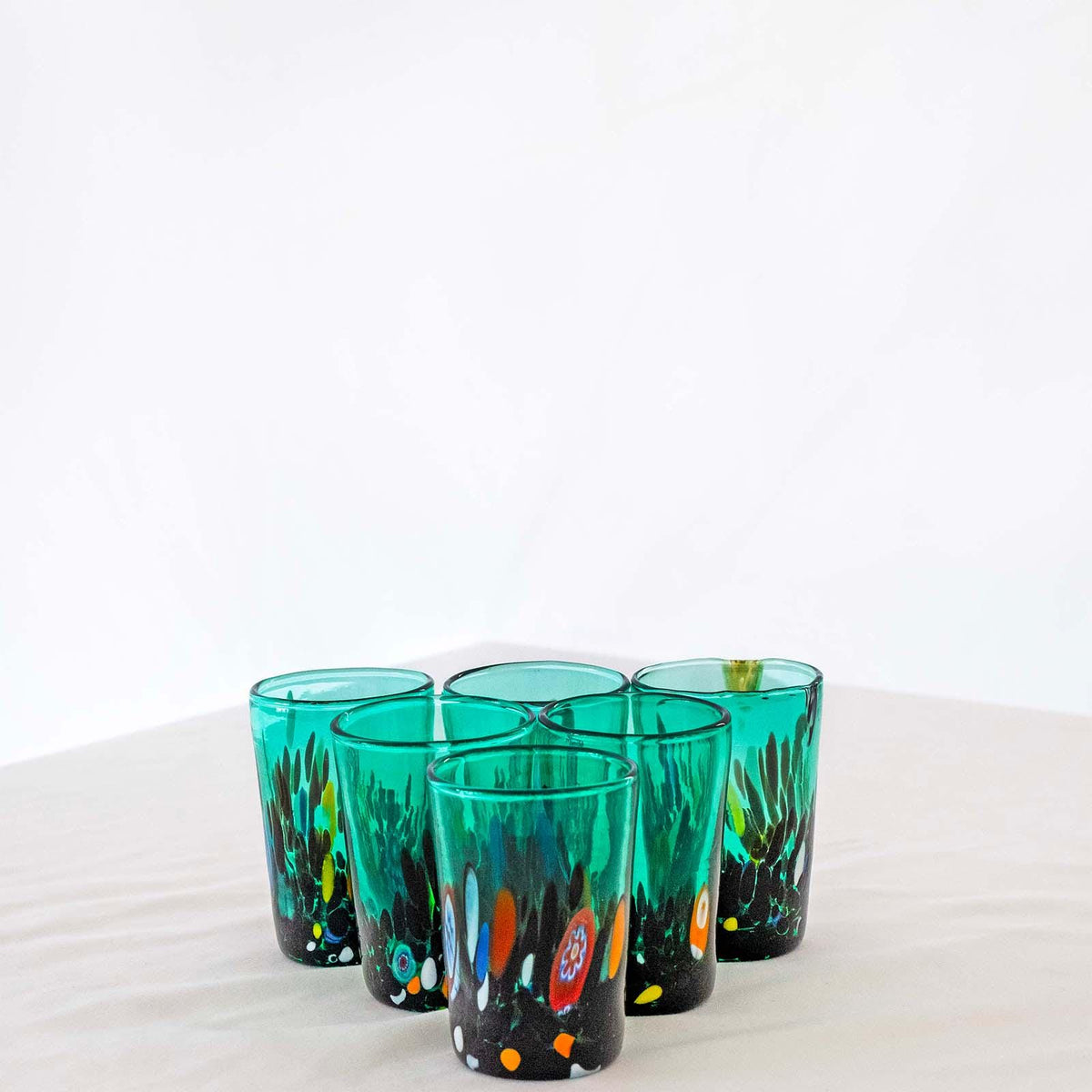 Murano Shot Glass | Certified Murano Glass | Made in Italy | Italian Liqueur Glass | Collection Smeraldo B2