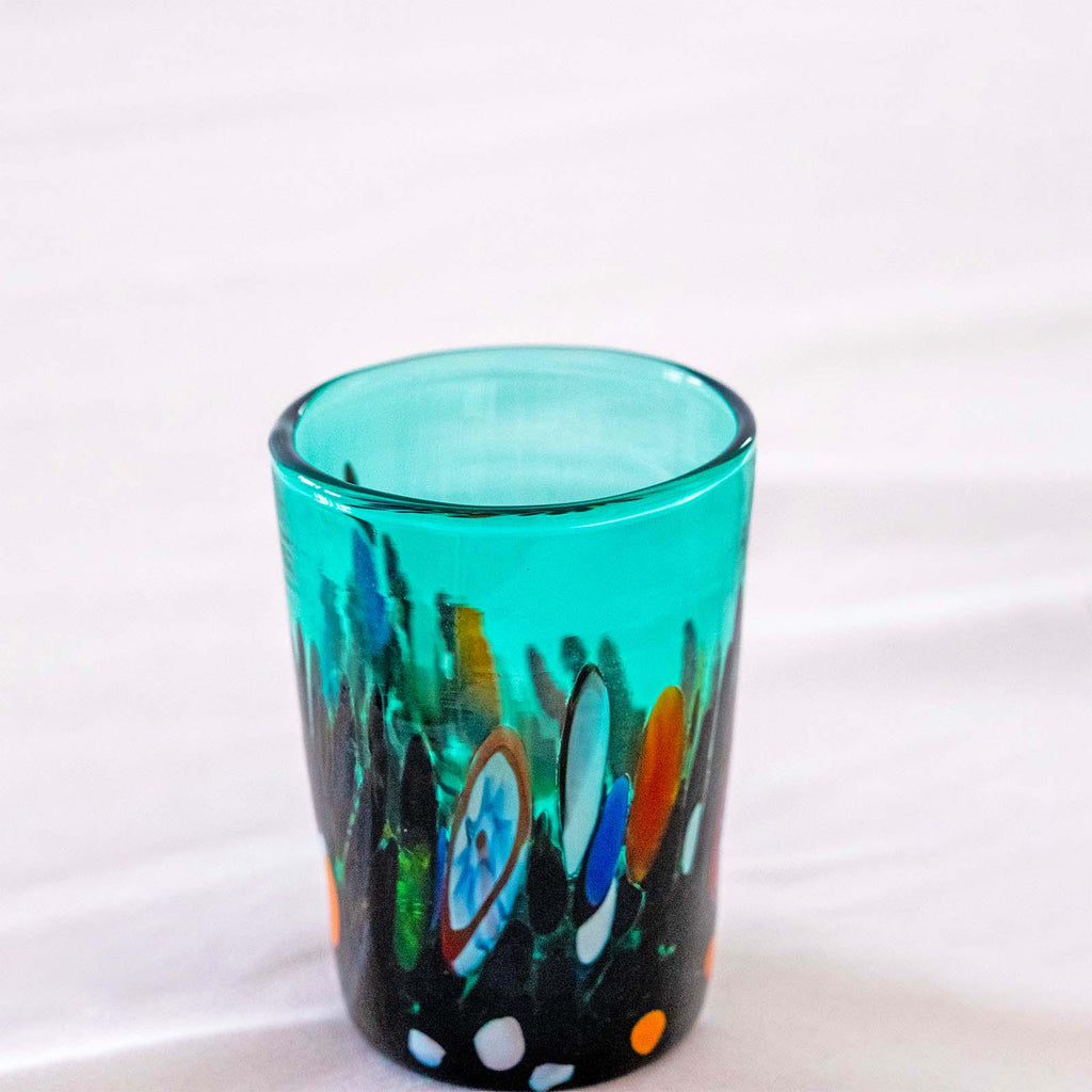 Murano Shot Glass | Certified Murano Glass | Made in Italy | Italian Liqueur Glass | Collection Smeraldo B2