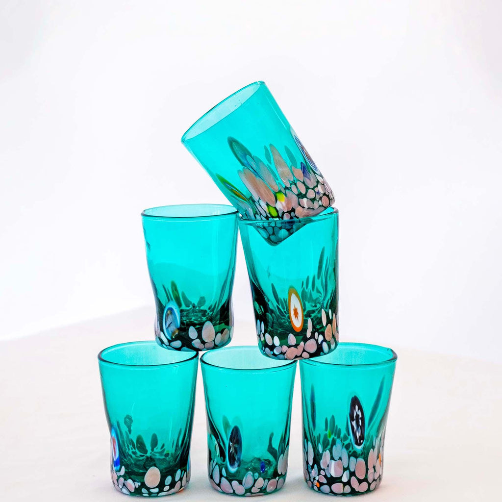 Murano Shot Glass | Certified Murano Glass | Made in Italy | Italian Liqueur Glass | Collection Smeraldo B2