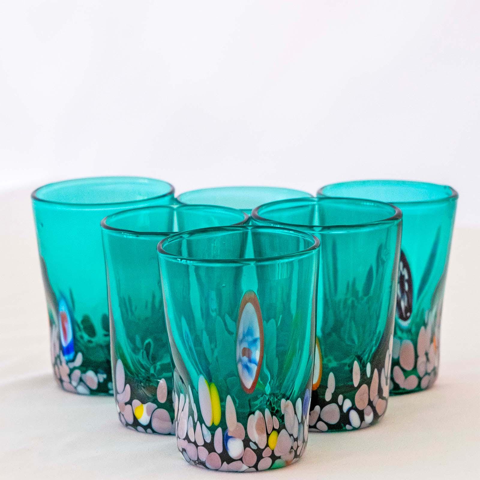 Murano Shot Glass | Certified Murano Glass | Made in Italy | Italian Liqueur Glass | Collection Smeraldo B2