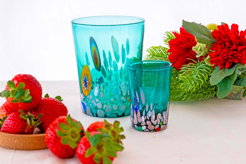 Murano Shot Glass | Certified Murano Glass | Made in Italy | Italian Liqueur Glass | Collection Smeraldo B2