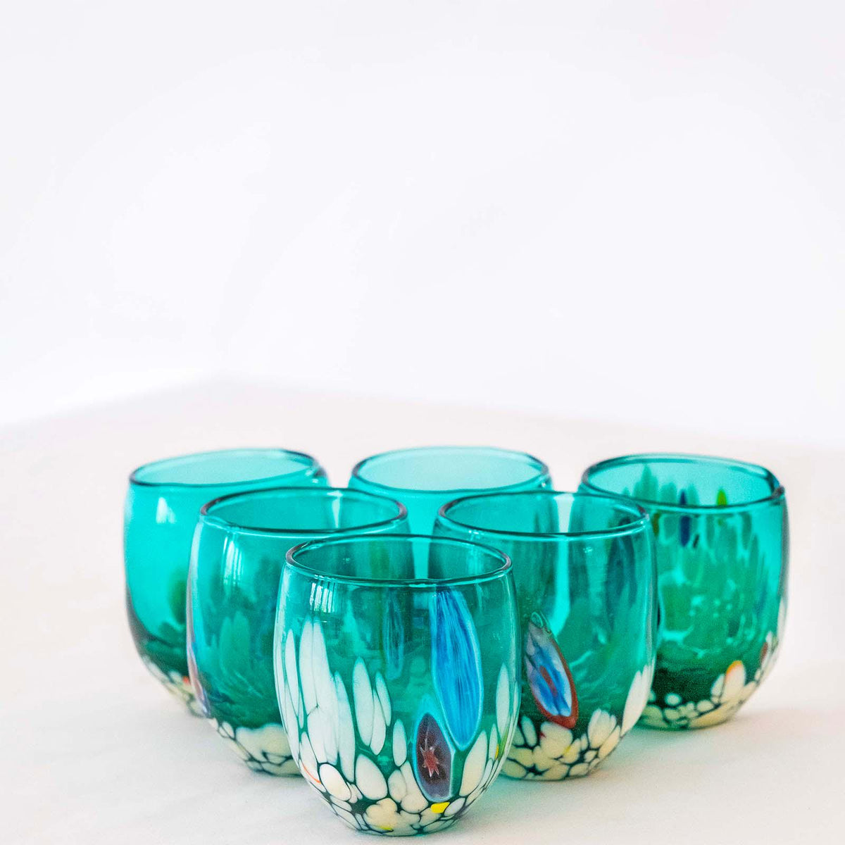 Murano Shot Glass | Certified Murano Glass | Made in Italy | Italian Liqueur Glass | Collection Smeraldo B12