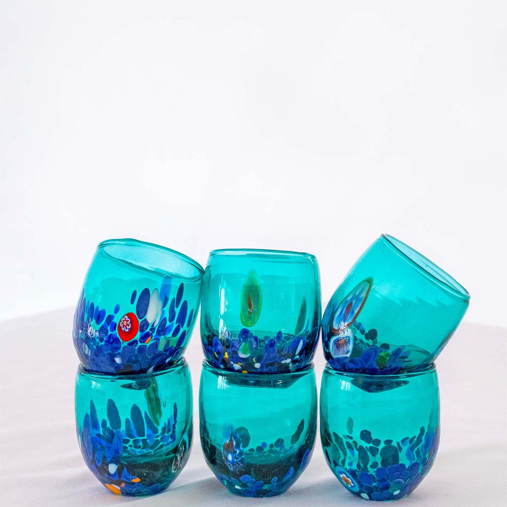 Murano Shot Glass | Certified Murano Glass | Made in Italy | Italian Liqueur Glass | Collection Smeraldo B12