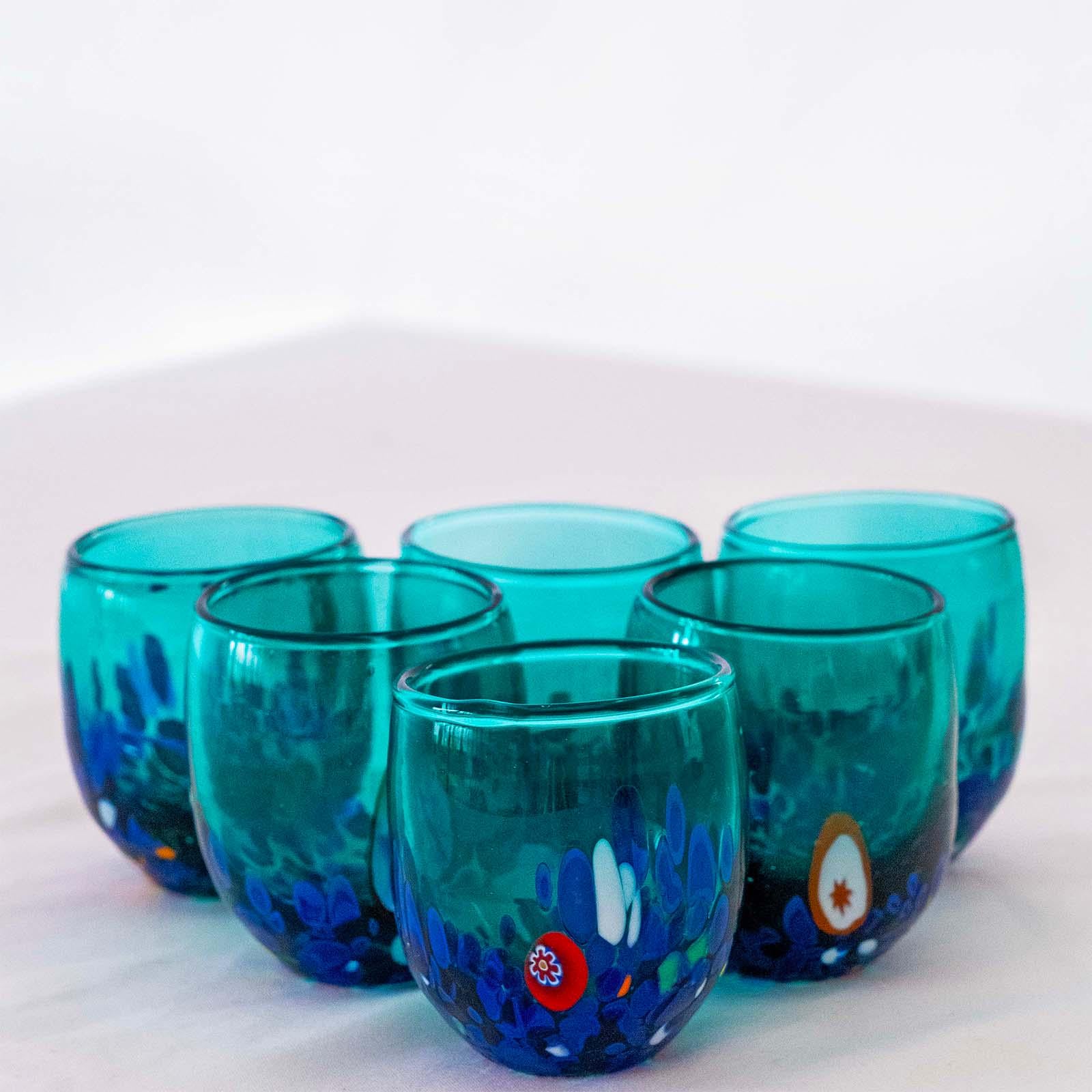 Murano Shot Glass | Certified Murano Glass | Made in Italy | Italian Liqueur Glass | Collection Smeraldo B12