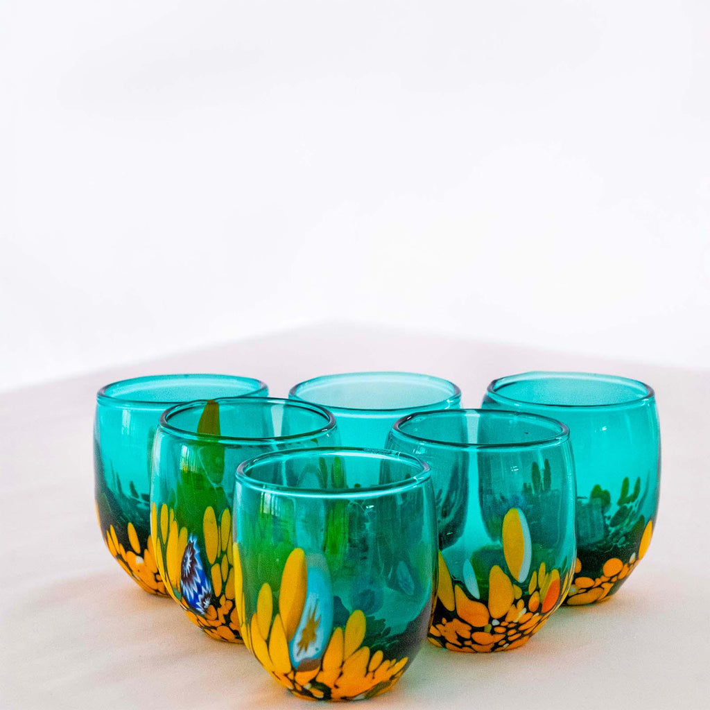 Murano Shot Glass | Certified Murano Glass | Made in Italy | Italian Liqueur Glass | Collection Smeraldo B12