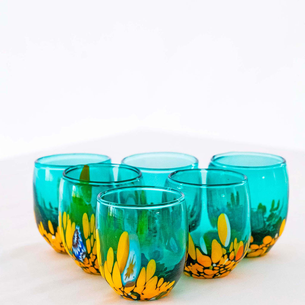 Murano Shot Glass | Certified Murano Glass | Made in Italy | Italian Liqueur Glass | Collection Smeraldo B12