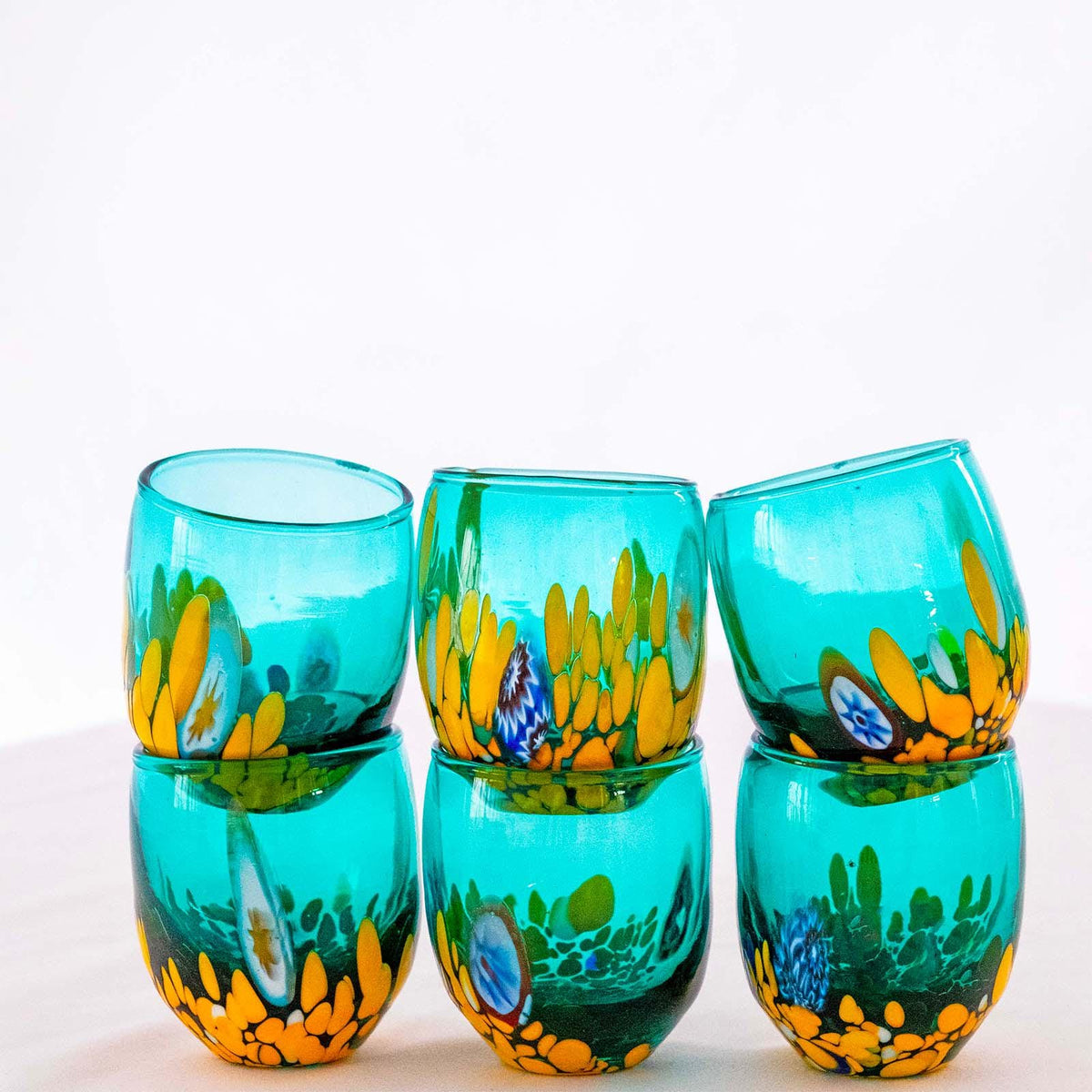 Murano Shot Glass | Certified Murano Glass | Made in Italy | Italian Liqueur Glass | Collection Smeraldo B12