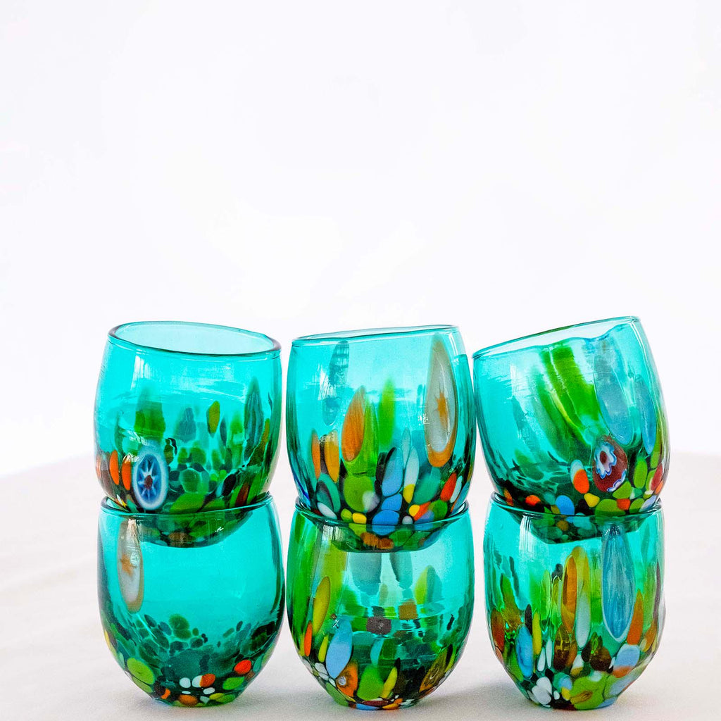 Murano Shot Glass | Certified Murano Glass | Made in Italy | Italian Liqueur Glass | Collection Smeraldo B12