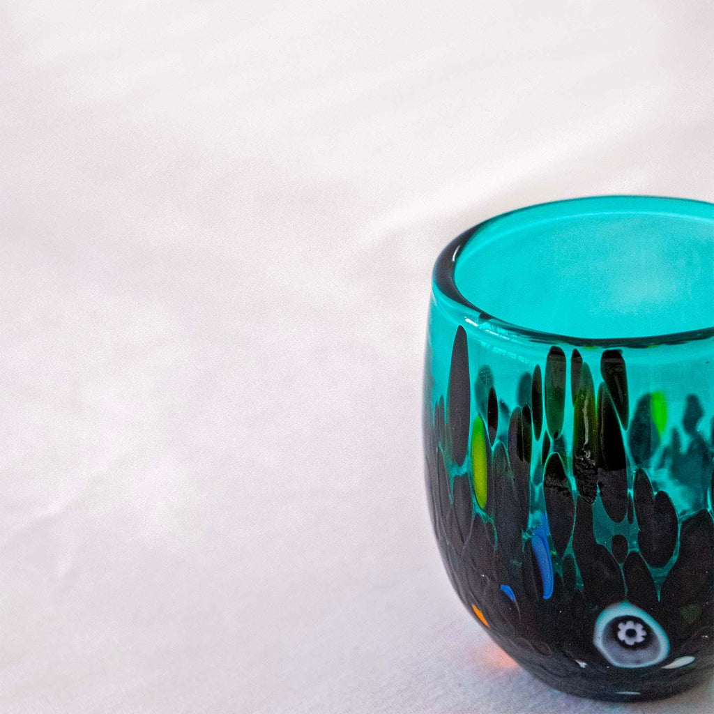 Murano Shot Glass | Certified Murano Glass | Made in Italy | Italian Liqueur Glass | Collection Smeraldo B12
