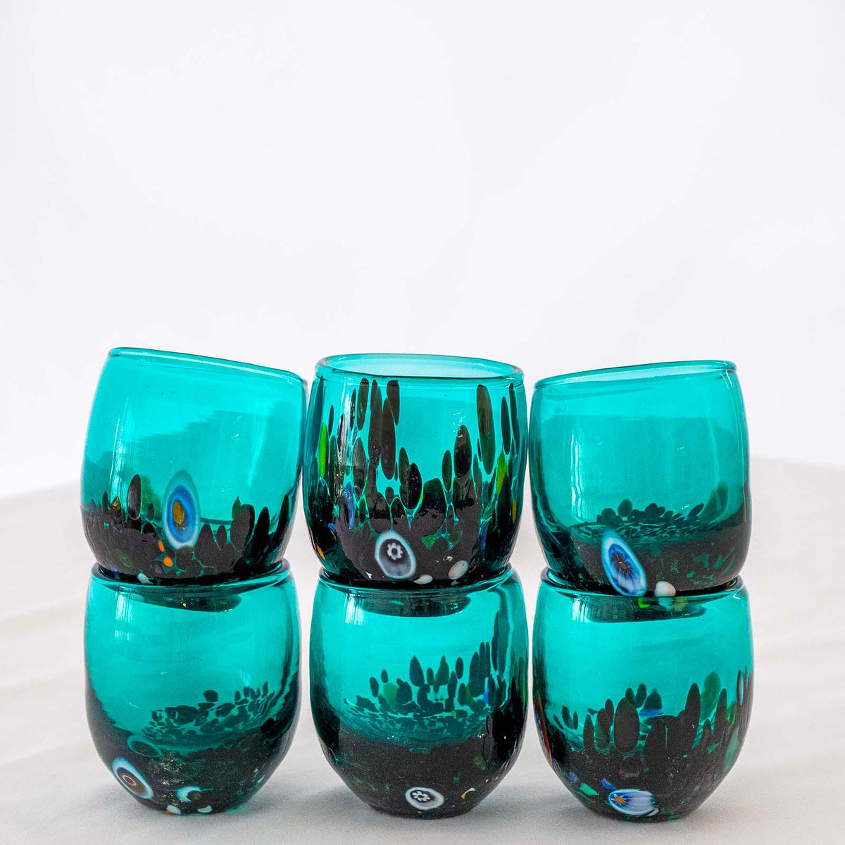 Murano Shot Glass | Certified Murano Glass | Made in Italy | Italian Liqueur Glass | Collection Smeraldo B12