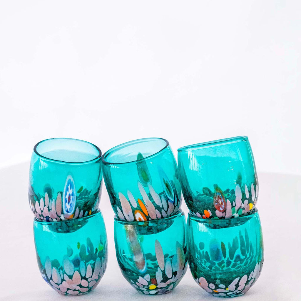 Murano Shot Glass | Certified Murano Glass | Made in Italy | Italian Liqueur Glass | Collection Smeraldo B12