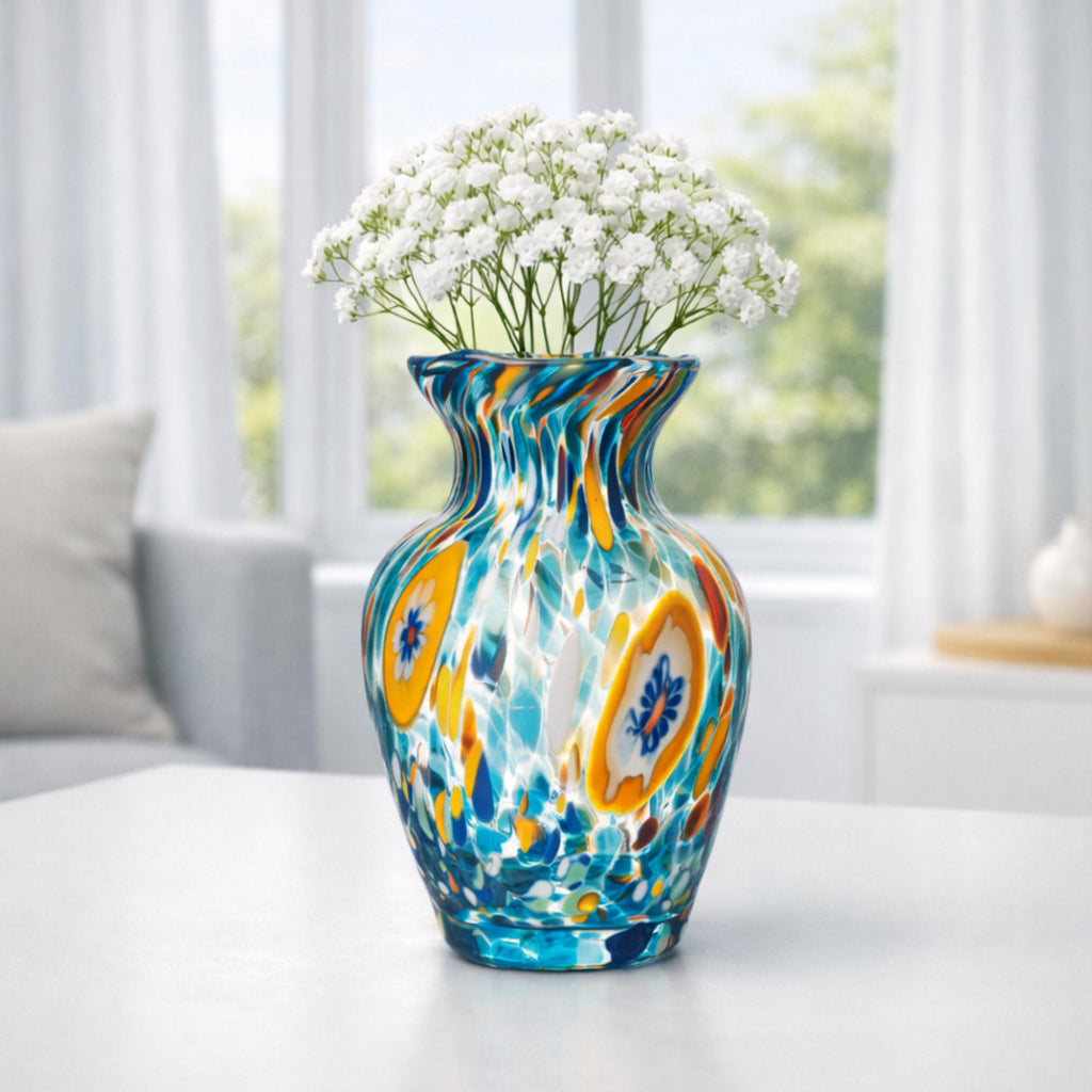 Murano Glass Vase | Certified Murano Glass | Made in Italy | Decorative Vase | Collection Gardenia