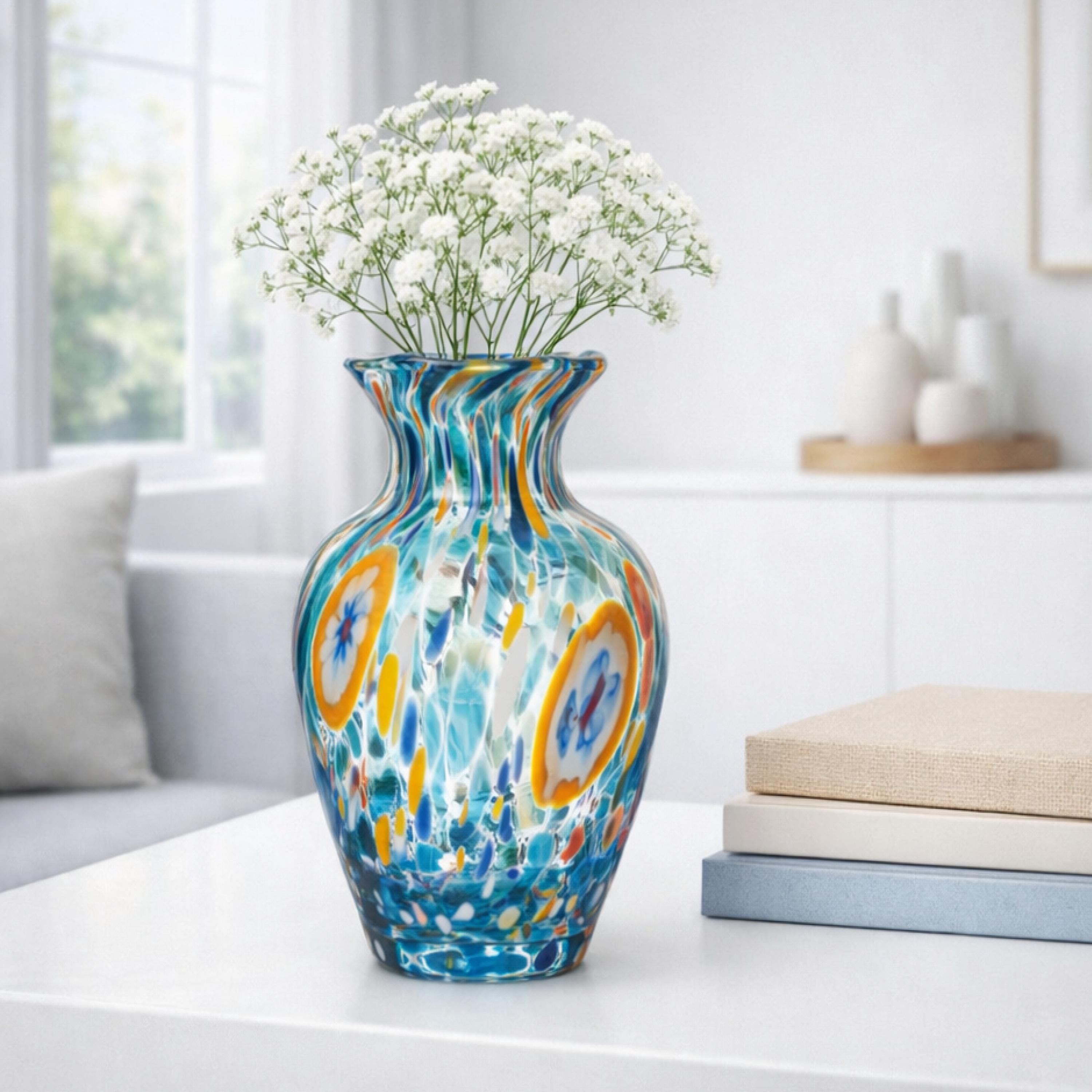 Murano Glass Vase | Certified Murano Glass | Made in Italy | Decorative Vase | Collection Gardenia