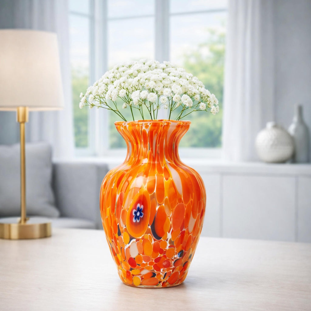 Murano Glass Vase | Certified Murano Glass | Made in Italy | Decorative Vase | Collection Gardenia
