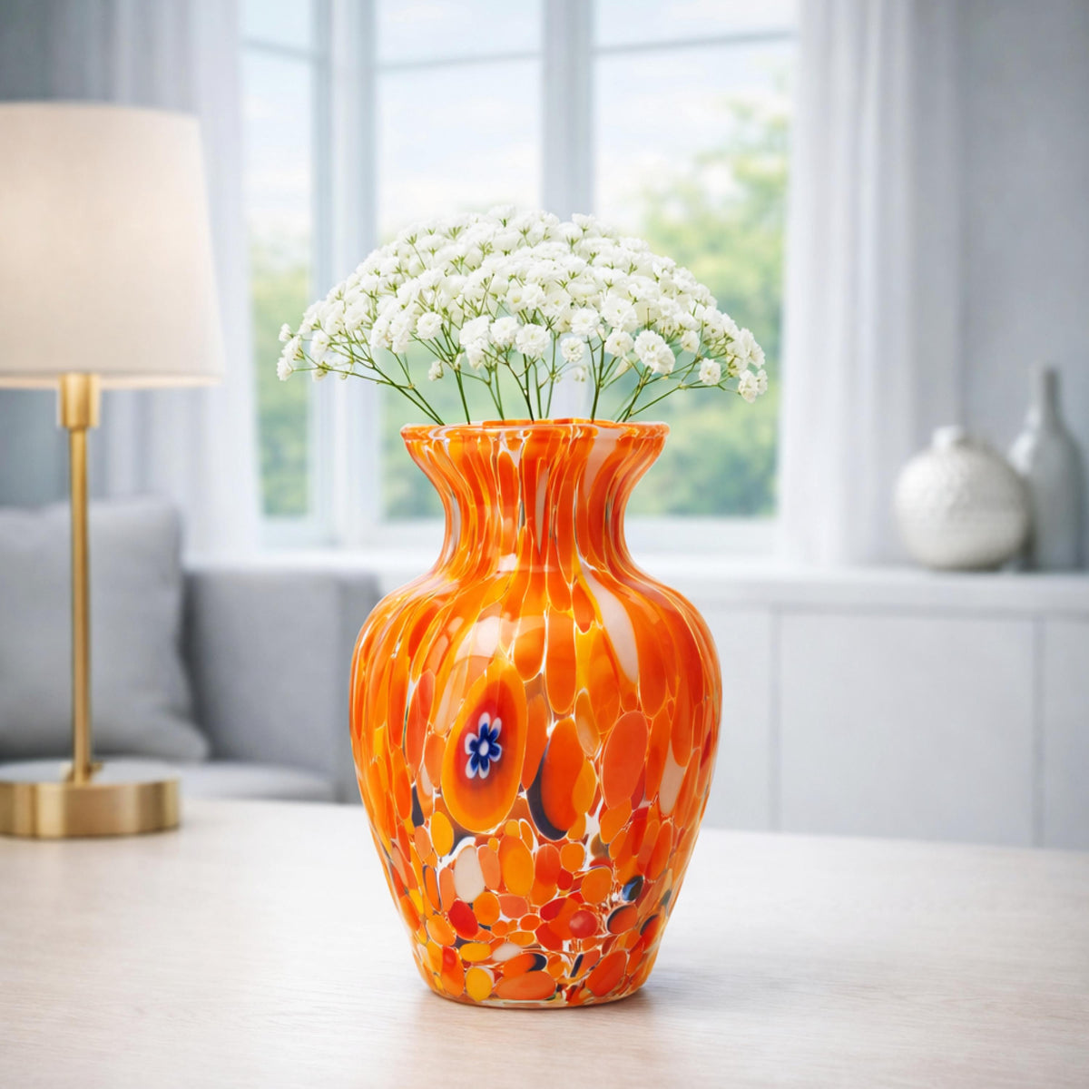 Murano Glass Vase | Certified Murano Glass | Made in Italy | Decorative Vase | Collection Gardenia