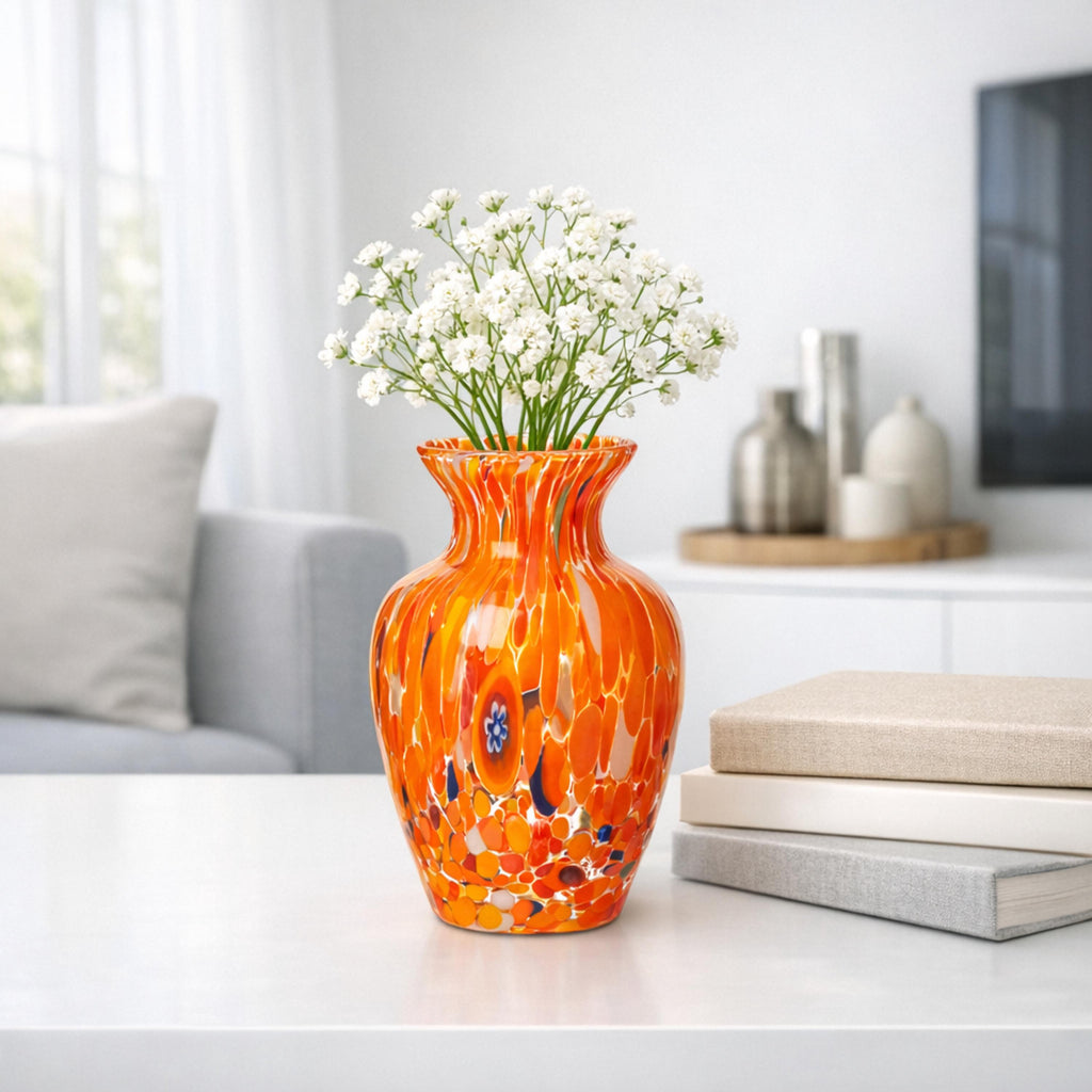 Murano Glass Vase | Certified Murano Glass | Made in Italy | Decorative Vase | Collection Gardenia
