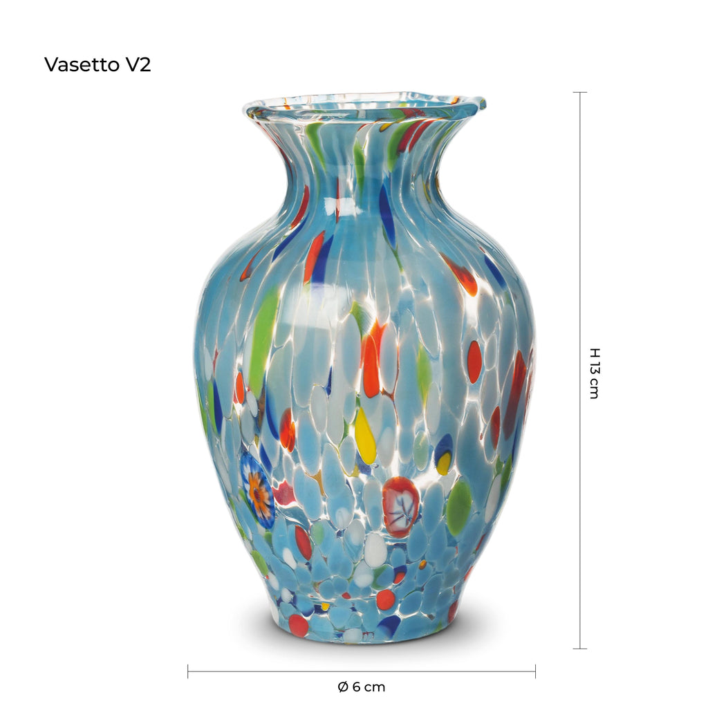 Murano Glass Vase | Certified Murano Glass | Made in Italy | Decorative Vase | Collection Gardenia