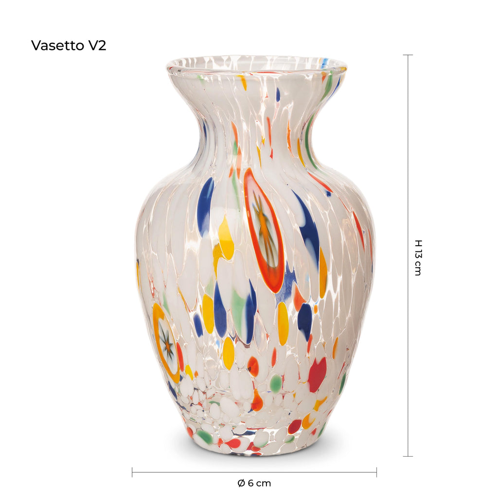 Murano Glass Vase | Certified Murano Glass | Made in Italy | Decorative Vase | Collection Gardenia