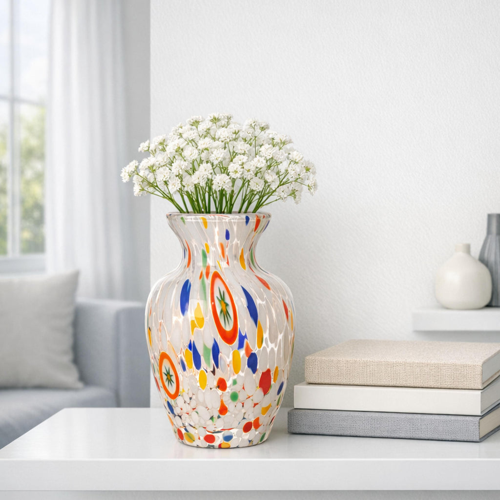 Murano Glass Vase | Certified Murano Glass | Made in Italy | Decorative Vase | Collection Gardenia