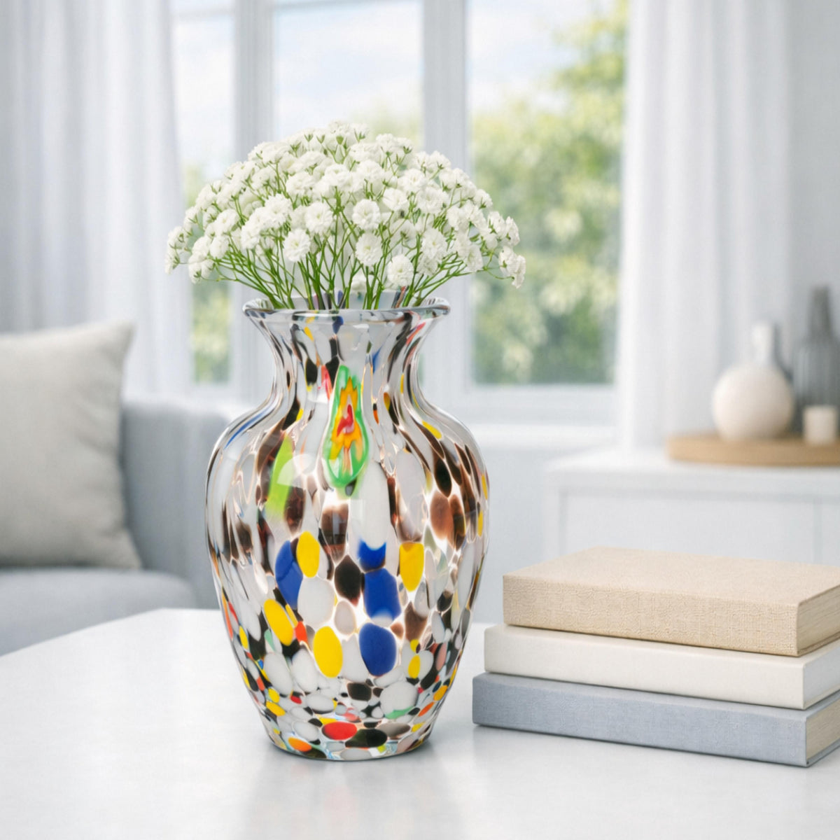 Murano Glass Vase | Certified Murano Glass | Made in Italy | Decorative Vase | Collection Gardenia