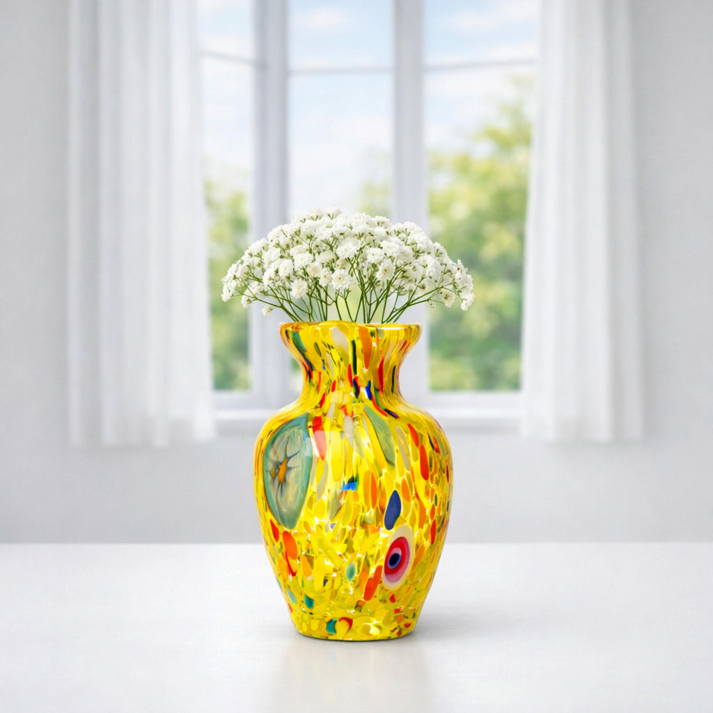 Murano Glass Vase | Certified Murano Glass | Made in Italy | Decorative Vase | Collection Gardenia