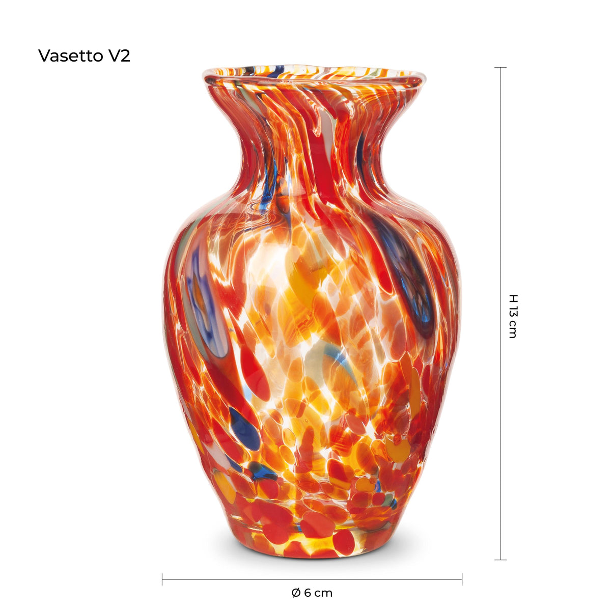 Murano Glass Vase | Certified Murano Glass | Made in Italy | Decorative Vase | Collection Gardenia