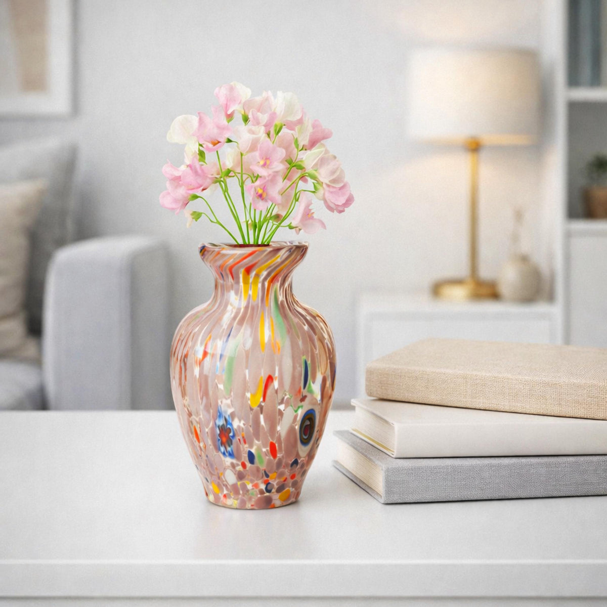Murano Glass Vase | Certified Murano Glass | Made in Italy | Decorative Vase | Collection Gardenia