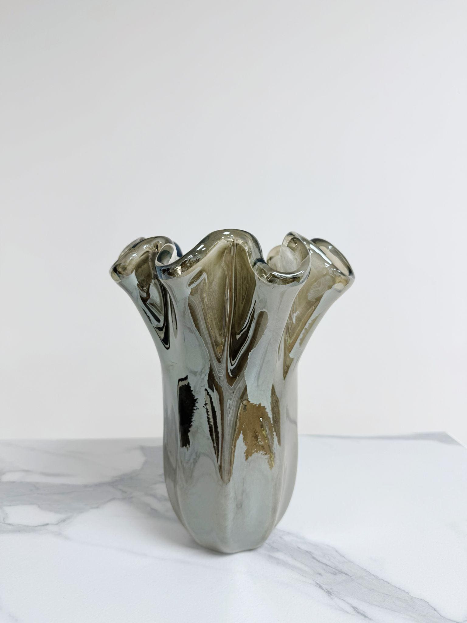 Murano Glass Vase | Certified Murano Glass | Made in Italy | Decorative Vase | Collection Fazzoletto Medio