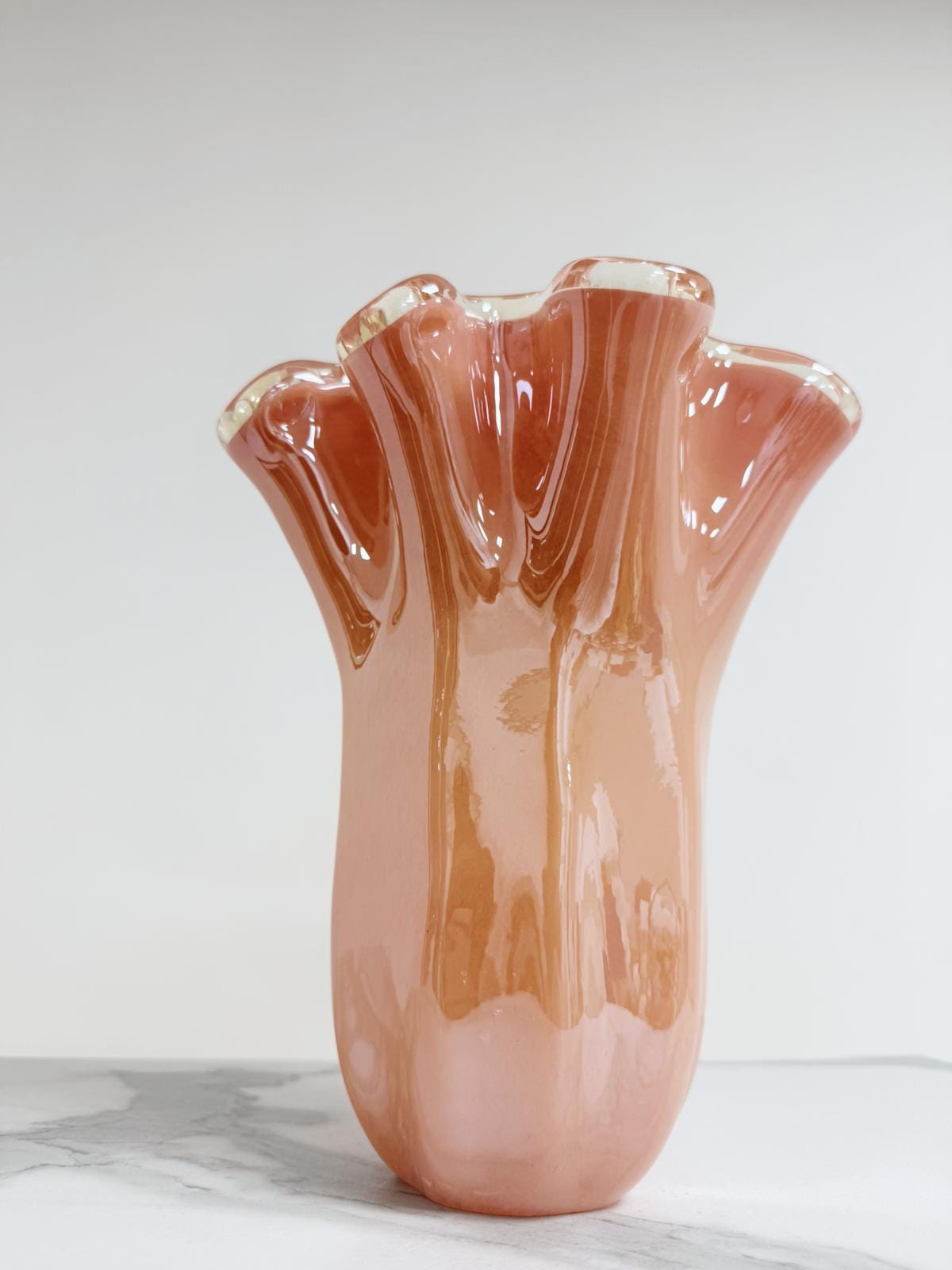 Murano Glass Vase | Certified Murano Glass | Made in Italy | Decorative Vase | Collection Fazzoletto Medio