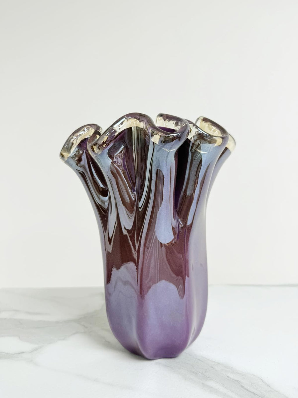 Murano Glass Vase | Certified Murano Glass | Made in Italy | Decorative Vase | Collection Fazzoletto Medio