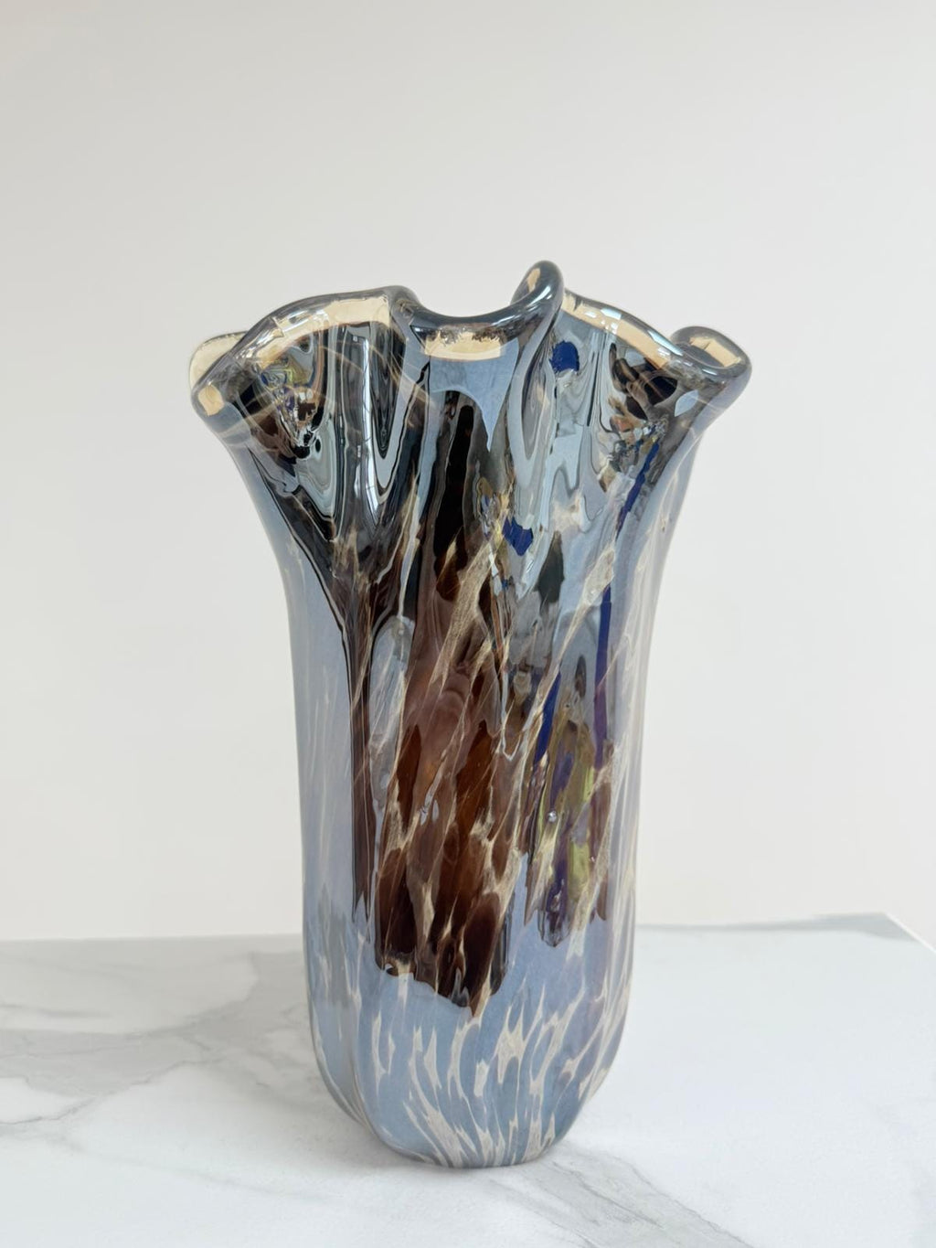 Murano Glass Vase | Certified Murano Glass | Made in Italy | Decorative Vase | Collection Fazzoletto Grande