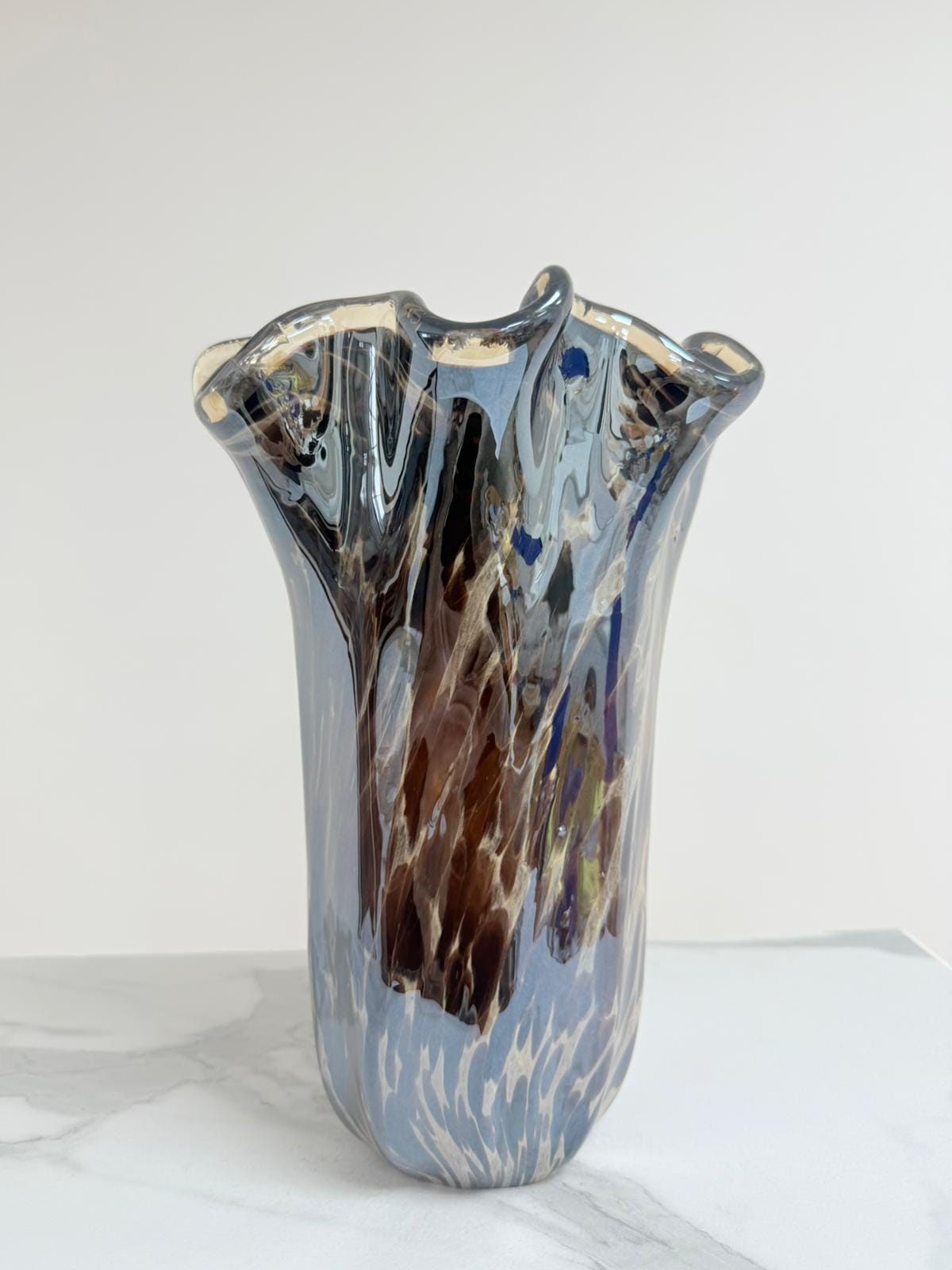 Murano Glass Vase | Certified Murano Glass | Made in Italy | Decorative Vase | Collection Fazzoletto Grande