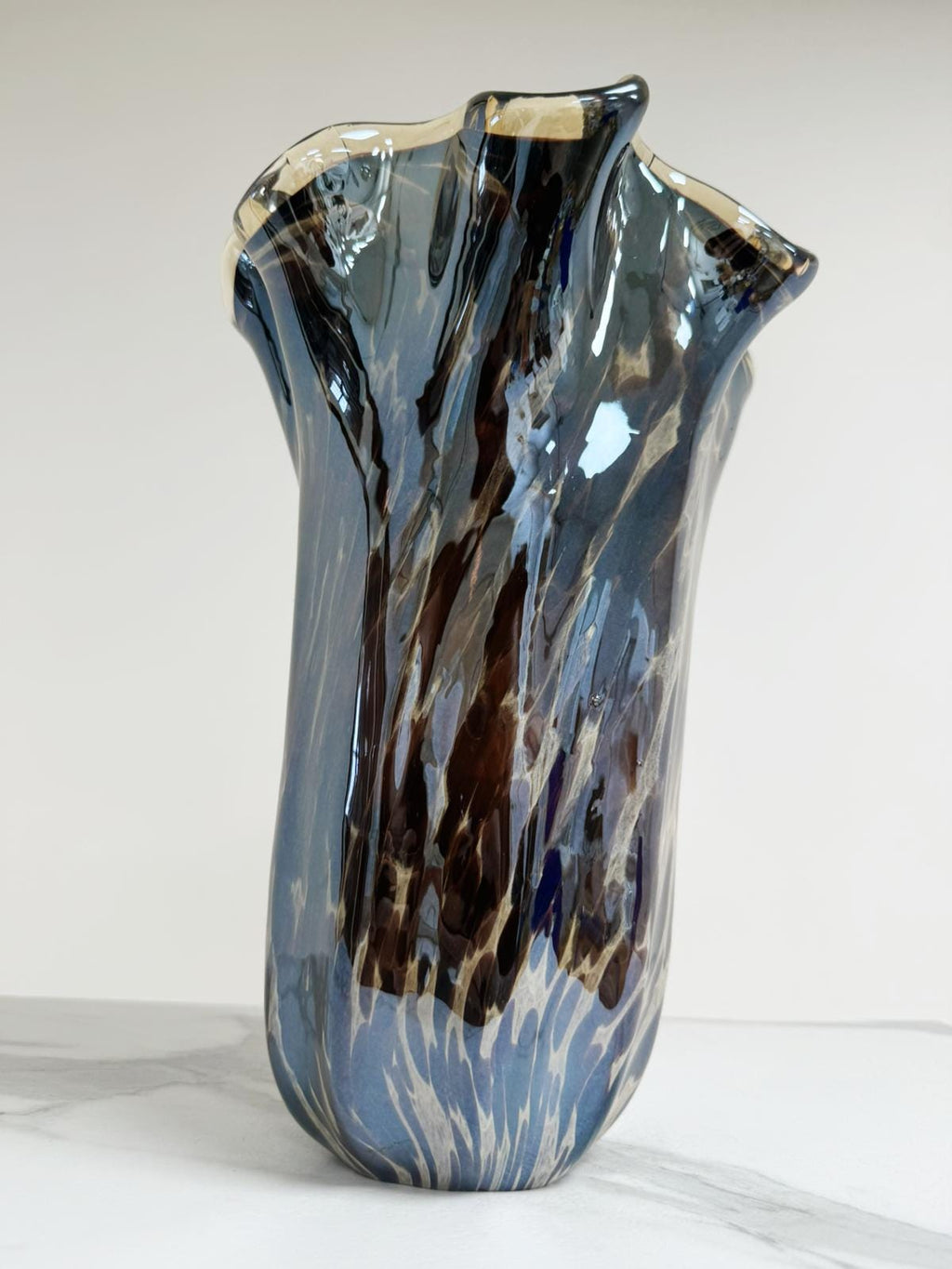 Murano Glass Vase | Certified Murano Glass | Made in Italy | Decorative Vase | Collection Fazzoletto Grande