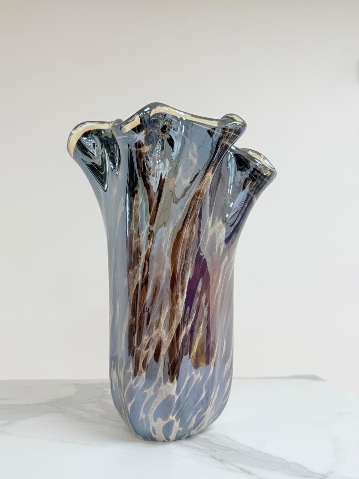 Murano Glass Vase | Certified Murano Glass | Made in Italy | Decorative Vase | Collection Fazzoletto Grande