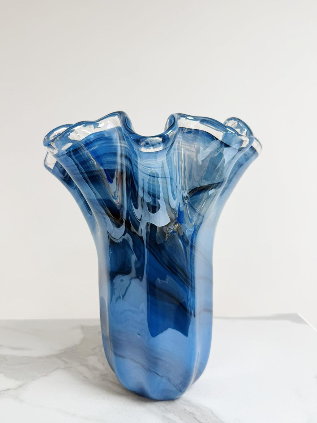 Murano Glass Vase | Certified Murano Glass | Made in Italy | Decorative Vase | Collection Fazzoletto Grande