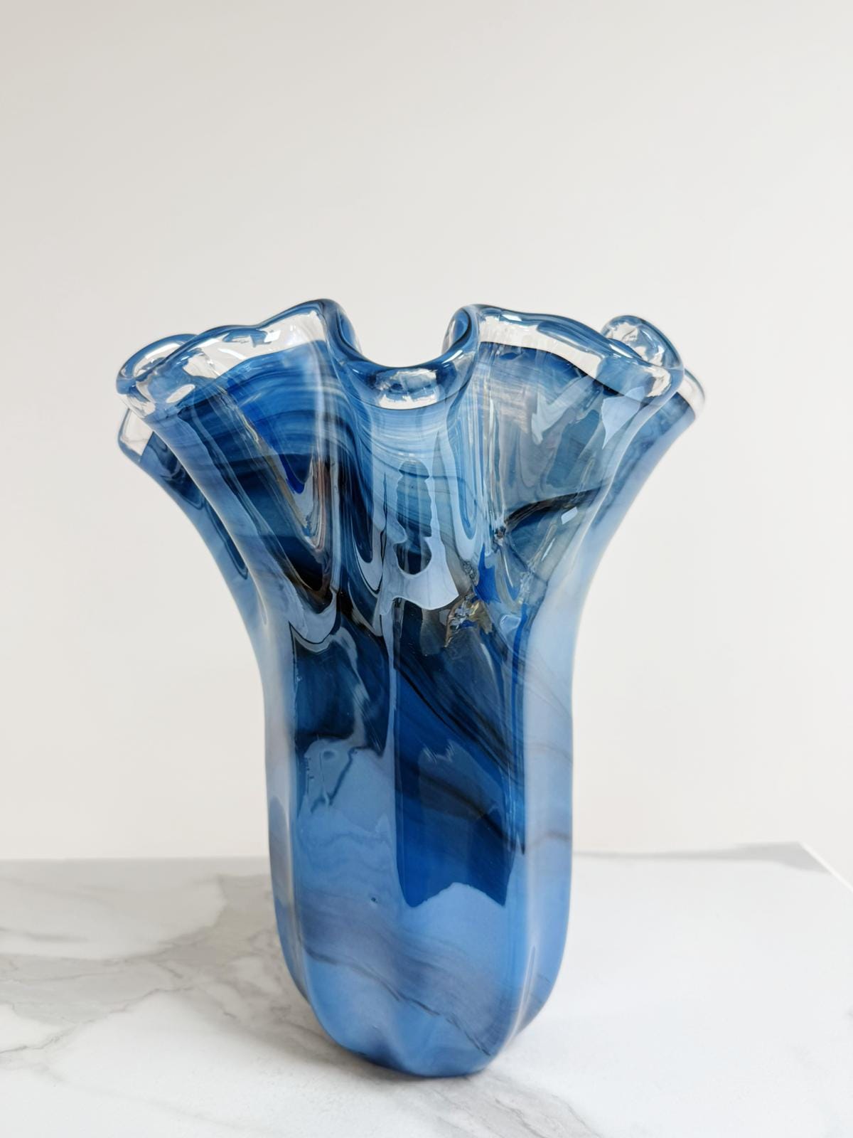 Murano Glass Vase | Certified Murano Glass | Made in Italy | Decorative Vase | Collection Fazzoletto Grande